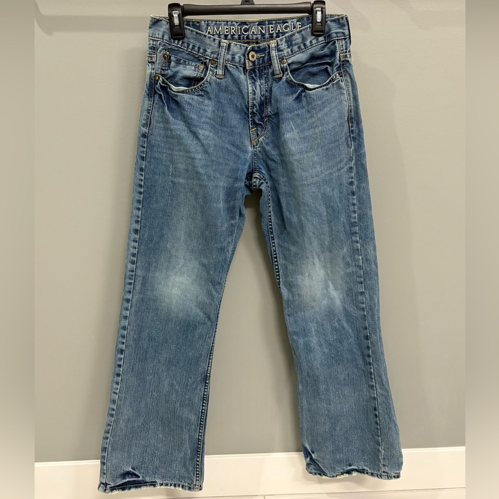 American Eagle Men’s blue denim jeans bootcut size 30/30